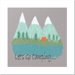 Let's Go Camping Posters and Art